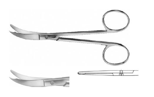 Лігатурні ножиці вигнуті 120 мм